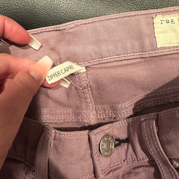 Rag & Bone zipper capri lavender jean - Picture 6 of 10